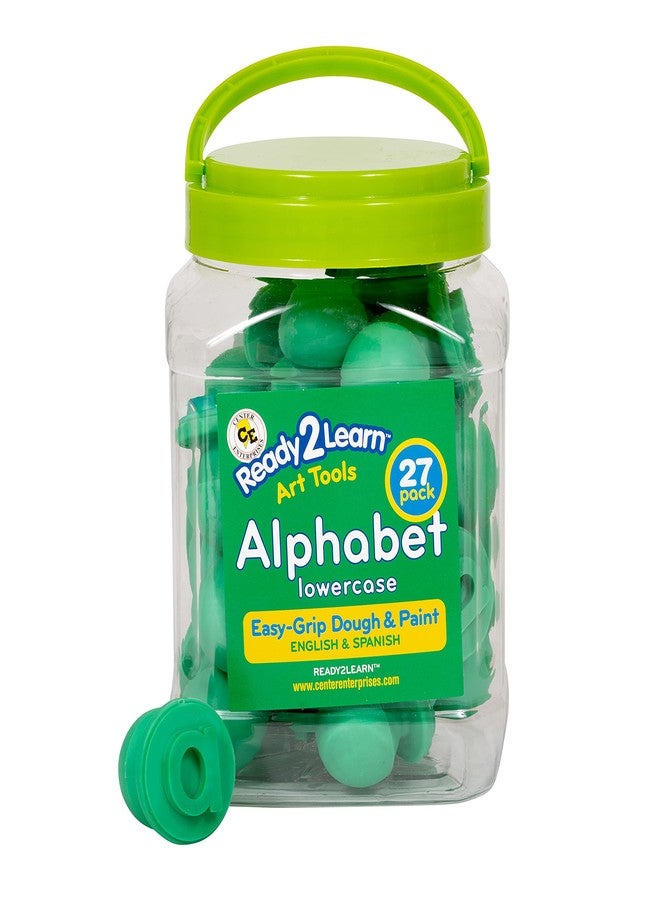READY 2 LEARN Easy Grip Dough and Paint Stampers | Lowercase Alphabet | Set of 27 | Ages 2+ | Easy to Hold Letter Stamps for Kids - Image 1